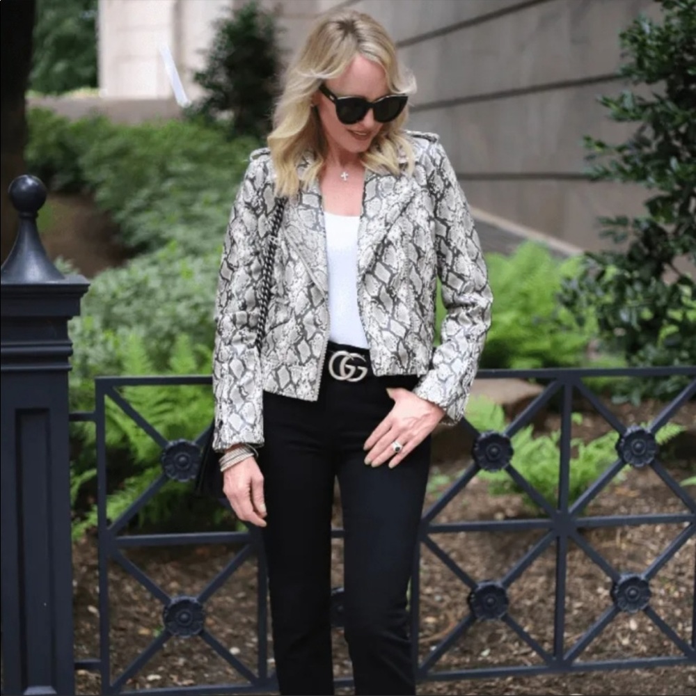 Blogger Fav! NWT Moto Faux Snakeskin Jacket